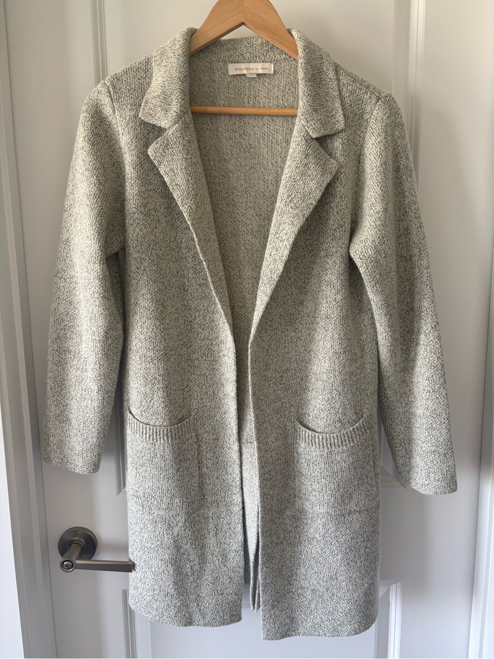 Monteau Los Angeles Marled Knit Open Front Cardigan Jacket Medium